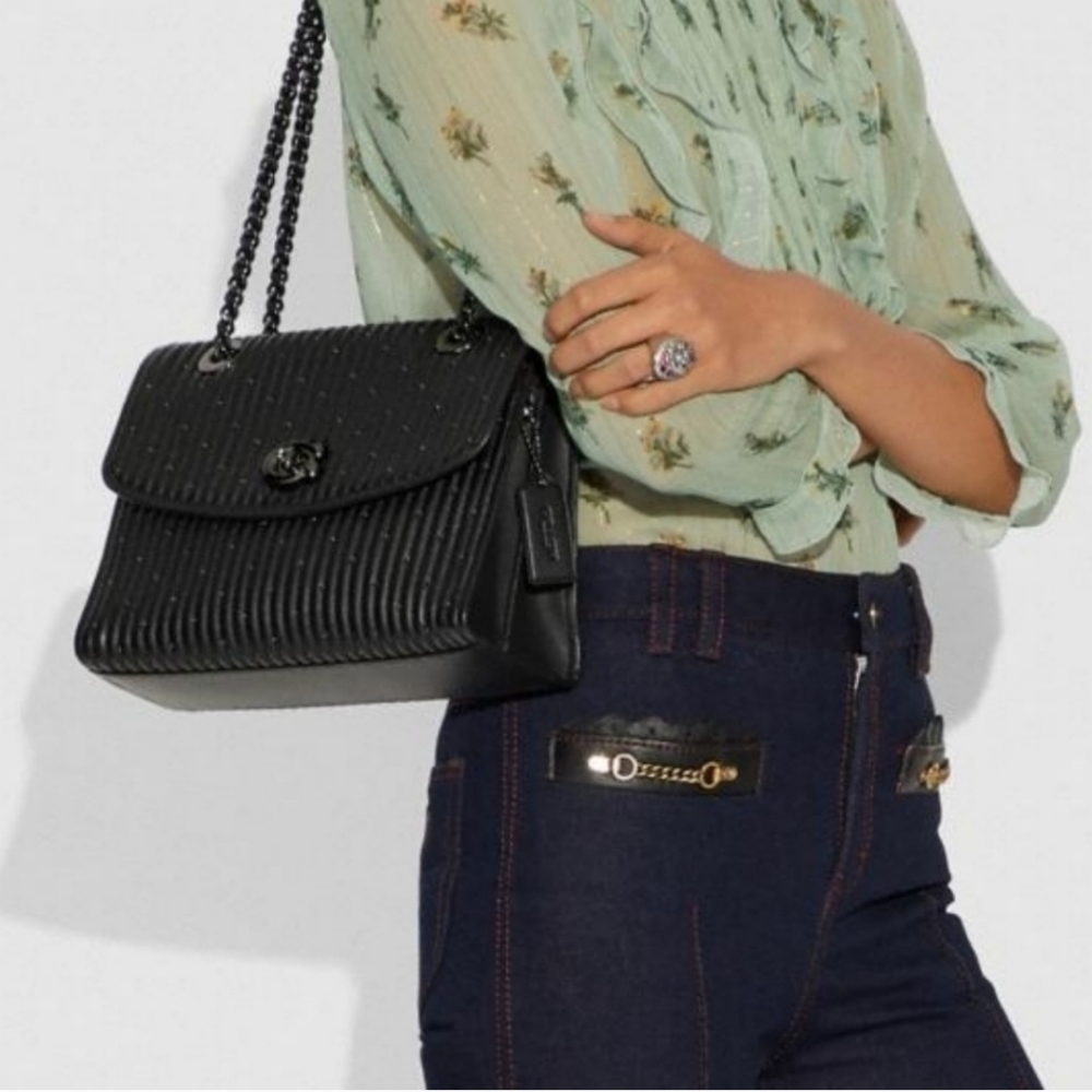 COACH PARKER bag with quilting and rivets